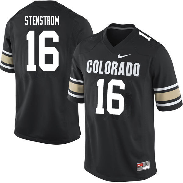 Men #16 Blake Stenstrom Colorado Buffaloes College Football Jerseys Sale-Home Black